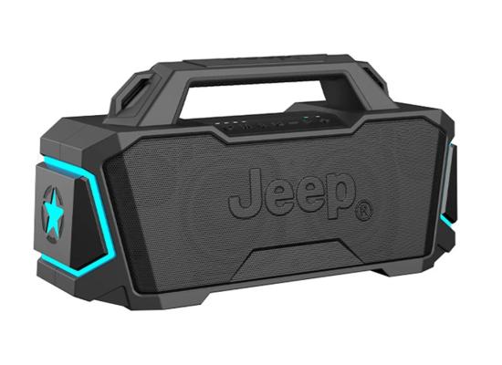 JEEP JP-SW003 Outdoor Bluetooth Speakers – 40W Dual Drivers, RGB Lighting, IPX5 Waterproof, 12000mAh Power Bank, and Multiple Playback Modes - Black